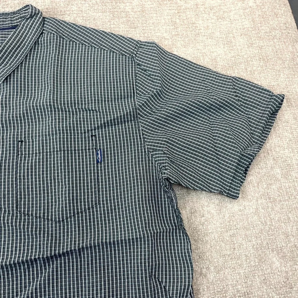 Jack O'Neill Casual Shirt Men 2XL Black Plaid Short Sleeve Classic Fit Button Up